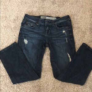 Dark wash cropped jeans